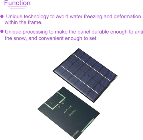 Vista 5 de DMiotech Mini célula del panel solar de 6V 2W 5.354 in x 4.331 in para proyecto de energía eléctrica de bricolaje