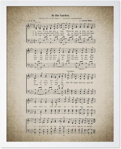 Vista 18 de Poster Master Póster de partitura de música vintage, impresión de himno retro, regalo para músico, amigo, "How Great Thou Art, himno, verso