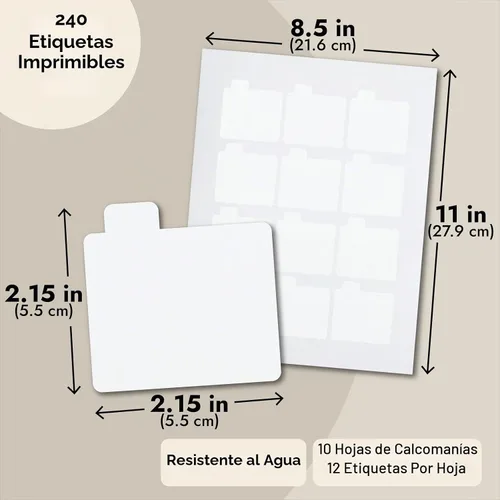 Vista 4 de Etiquetas para bálsamo labial imprimibles (paquete de 240)