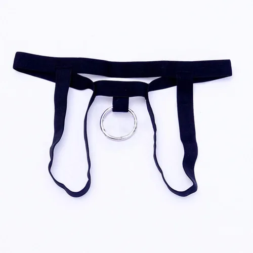 Vista 3 de Tangas G-Strings para hombre con correa de moda Sretch Slip con espalda en T Micro ropa interior sexy lencería con anillo
