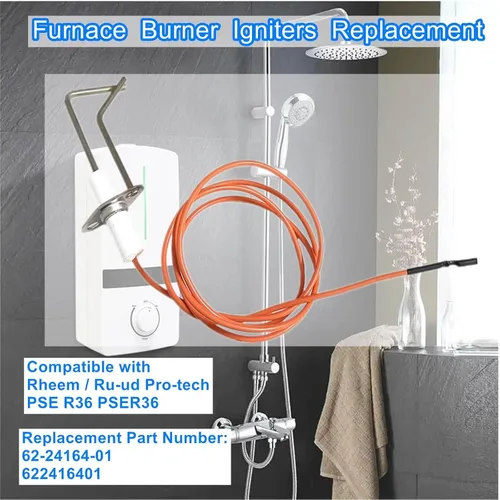 Vista 2 de Encendido directo por chispa 62-24164-01, encendedores de quemador de horno compatibles con Rheem Pro-tech PSE R36 PSER36, cable de alta temperatura