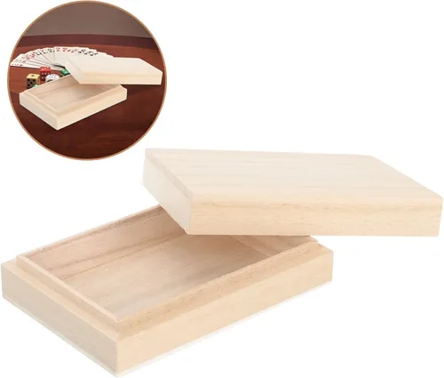 Vista 7 de Cabilock Caja de madera Lenormand Deck Display Case Estuche de cubierta de juego Estuche de cubierta Estuche de póker de madera Caja de póquer