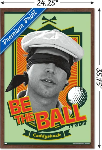 Vista 57 de Trends International Caddyshack - Póster de pared Be the Ball, 14.725 x 22.375 pulgadas, versión enmarcada de madera de granero