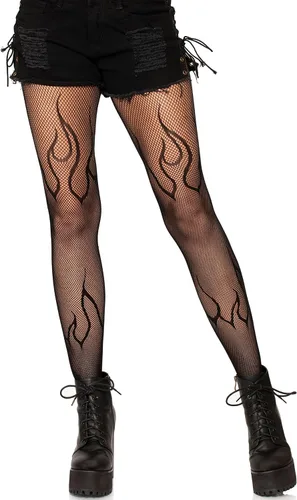Vista 14 de Leg Avenue Women's Dark Alternative Fishnet Tights multicolor/fantasía (Barbed Wire)