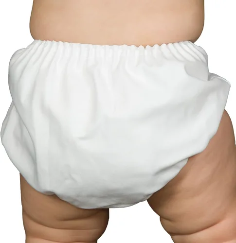 Vista 2 de I.C. Collections - Pañal para bebé y niño, color blanco