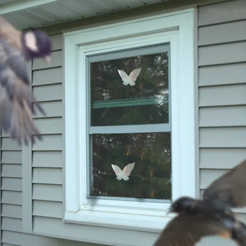Vista 7 de Adhesivos anticolisión para ventanas para golpes de pájaros, mariposa, 16 piezas Calcomanías de ventana de cristal, evita que las aves golpeen