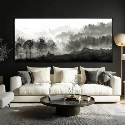 Vista 15 de YJYart Cuadros de Pintura de Pared de Acuarela Abstracta para Decoración de Pared de Baño Azul Marino Impresiones en Lienzo Arte de Pared Azul