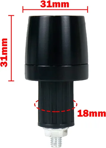 Vista 4 de Modengzhe 2 unids motocicleta cónico aluminio manillar extremo tapa 0.709 in Insertar diámetro barra extremo enchufe (negro)