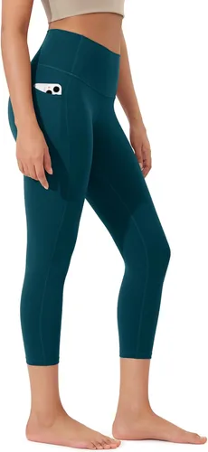 Vista 58 de ODODOS Pantalones capri de yoga suaves como mantequilla para salón con bolsillos para mujeres, leggings capri de cintura alta de 14"/19"/21