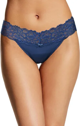 Vista 7 de Maidenform Panty Dream con tanga de encaje para mujer Mantequilla de Canela/Cacao Cálido/Negro