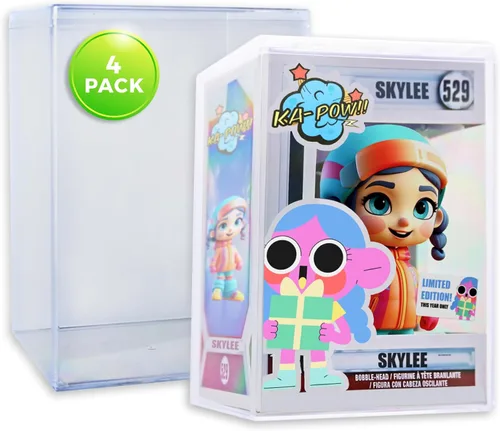 Vista 9 de 1 Estuche de protección de plástico duro transparente premium para figuras Funko Pop de 4 pulgadas, hecho en EE. UU., Estuches de exhibición