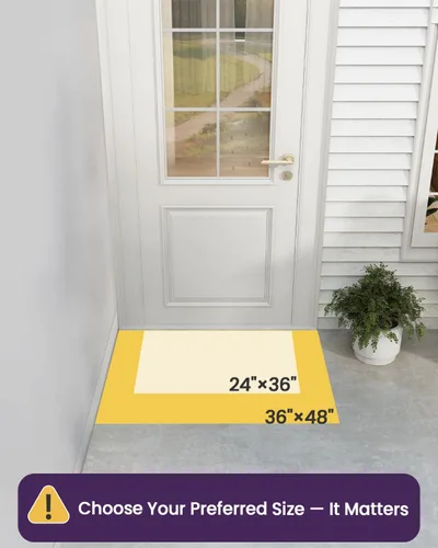 Vista 2 de DEXI - Tapete para puerta de entrada exterior, 36 x 48 pulgadas Nubs de cono negro