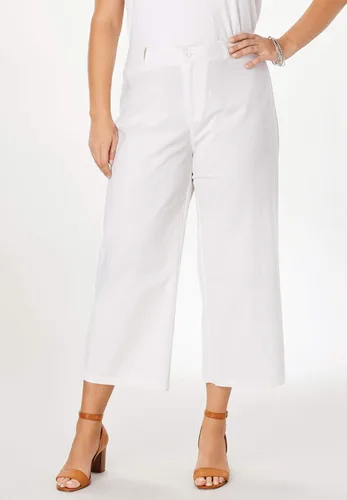 Vista 7 de Jessica London Pantalones cortos de popelina elásticos de pierna ancha para mujer