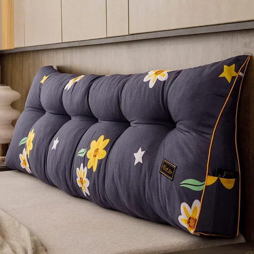 Vista 14 de Funda de almohada triangular grande para cabecero tamaño Queen, cojín para cabecero y respaldo, soporte de posicionamiento, almohada de descanso