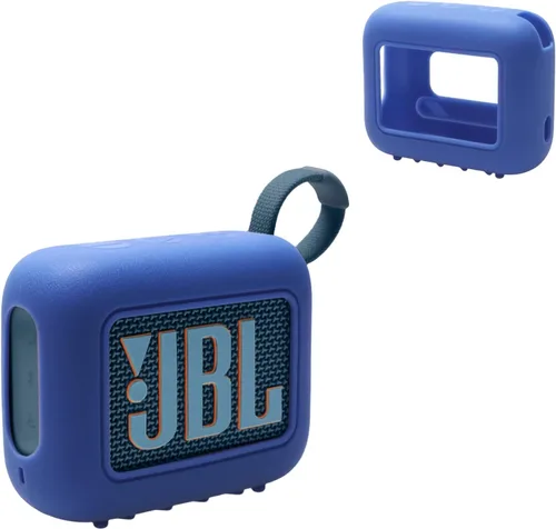 Vista 21 de LTGEM - Funda compatible con altavoces JBL GO 4, silicona suave para altavoces JBL GO 4, color negro