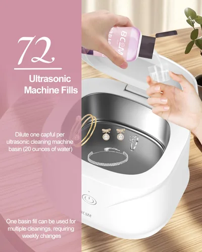 Vista 6 de Solución de limpieza ultrasónica para joyas, ideal para usar en todas las máquinas de ultrasonido, anteojos y anillos, solución efectiva