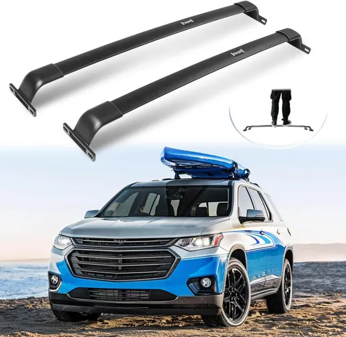 Vista 8 de Barras de techo mejoradas de 220 libras para Jeep Compass 2018-2025, barras transversales de aluminio real para kayak, snowboard, tabla de surf