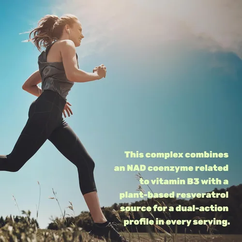 Vista 4 de Suplemento de resveratrol NAD+ de 1,000 mg por porción, 120 cápsulas vegetarianas Alternativa de suplemento NMN extra fuerte 2 en 1 Suplementos