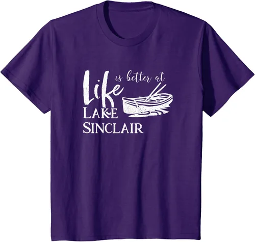 Vista 27 de Life is Better at Lake Sinclair Georgia Camiseta Negro