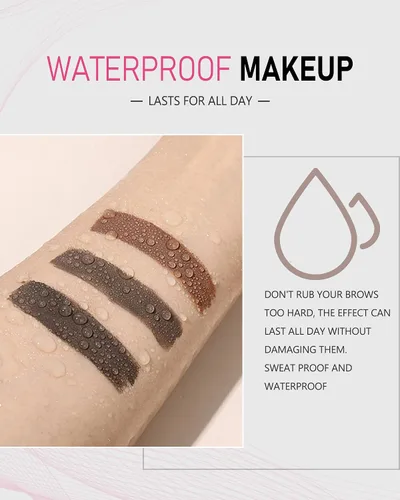 Vista 3 de Yfulfill Lápiz de Cejas Negro - Lápices de Cejas Impermeables para Mujeres Waterproof Eye Brow Pencil Black Color for Naturally Black Hair.