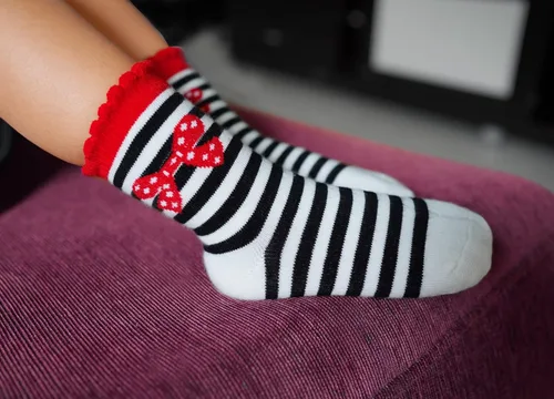 Vista 6 de RATIVE Non Skid Anti Slip Cotton Dress Crew Socks With Grips For Baby Infant Toddler Kids Girls