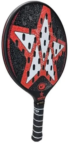 Vista 3 de Master Athletics MPro - Pala de tenis con plataforma ovalada (negro/rojo)