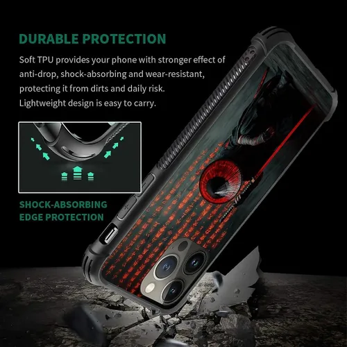 Vista 5 de Funda compatible con iPhone 12 Pro Max, patrón Samurai para niños y hombres, funda antiarañazos a prueba de golpes para iPhone 12 Pro Max de 6.7