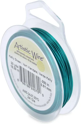 Vista 193 de Artistic Wire, Alambre de cobre de color chapado en plata de calibre 18, resistente al deslustre, amatista, 20 pies