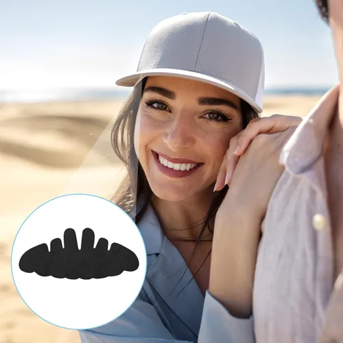 Vista 5 de 10 piezas de gorras de béisbol, lavables para sombreros de fieltro para sombrero, forro de sudor, insertos reutilizables para sombrero de soporte
