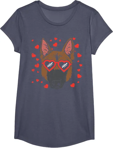 Vista 14 de Camiseta de regalo para perro con cara de pastor alemán, Negro, S