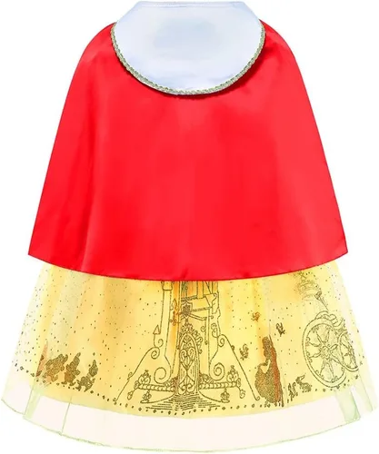 Vista 39 de HIHCBF Disfraz de princesa blanca como la nieve para niñas, cumpleaños, Navidad, Halloween, carnaval (con accesorios)