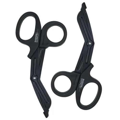 Vista 10 de Madison Supply Tijeras de enfermera de acero inoxidable de alta calidad de 7.5 pulgadas - Cuchillas revestidas antiadherentes Tijeras médicas