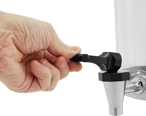 Vista 3 de Dispensador de bebidas de 4.22 galones con soporte y núcleo de hielo, recipiente comercial para bebidas frías con jarra de bebida de espita