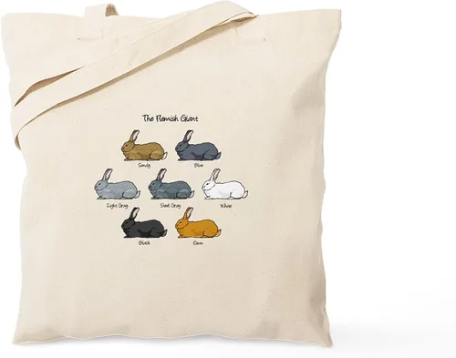 Vista 35 de CafePress Ascii Rabbit Tote Bag - Bolsa de lona natural, bolsa de compras reutilizable