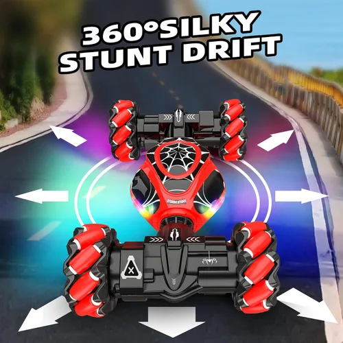 Vista 8 de Coche de Control Remoto de Araña con Sensor de Gestos, Controlado a Mano, Auto de Acrobacias, 4WD, Vehículo Todo Terreno con Derrape, Giro