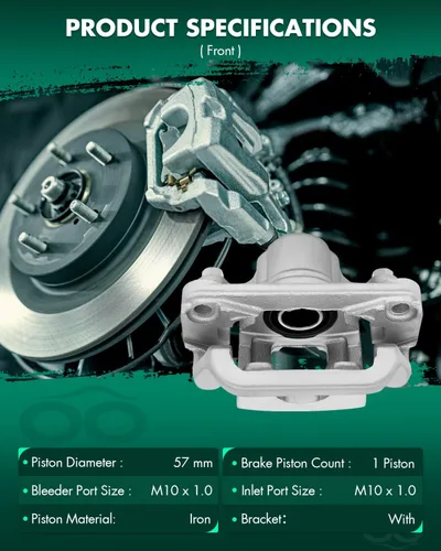 Vista 3 de SCITOO Pinzas de freno delanteras traseras (izquierda+derecha) con soporte 19B7102 19B7103 19B2780 19B2781 compatibles para Nissan Altima 2013-2018