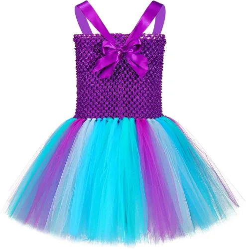 Vista 3 de JerrisApparel Vestido de sirena para niñas con diadema