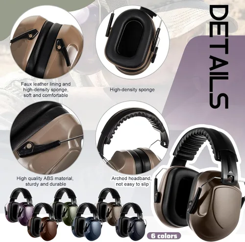 Vista 3 de Amylove 12 unidades de protección auditiva para adultos y niños, auriculares con cancelación de ruido, orejeras de tiro a granel con reducción