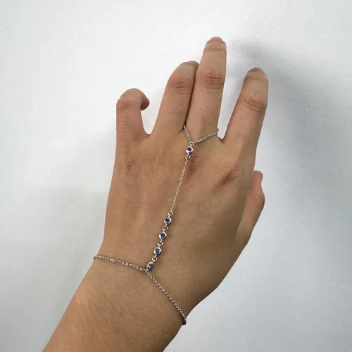 Vista 140 de Pulsera de plata de ley 925 para mujer, pulsera de mano para mujer, pulseras esclavas de 7 a 9 pulgadas ajustable
