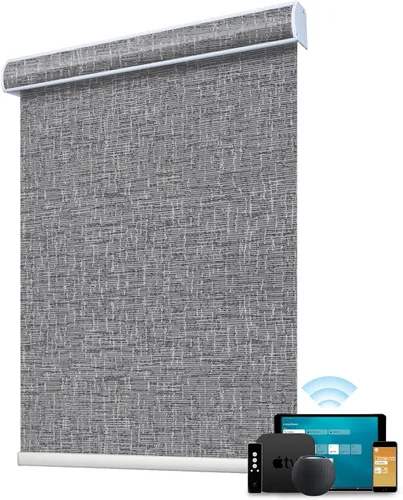 Vista 29 de SmartWings Persianas enrollables con cable duro PoE 100% opacas, muestra de tela