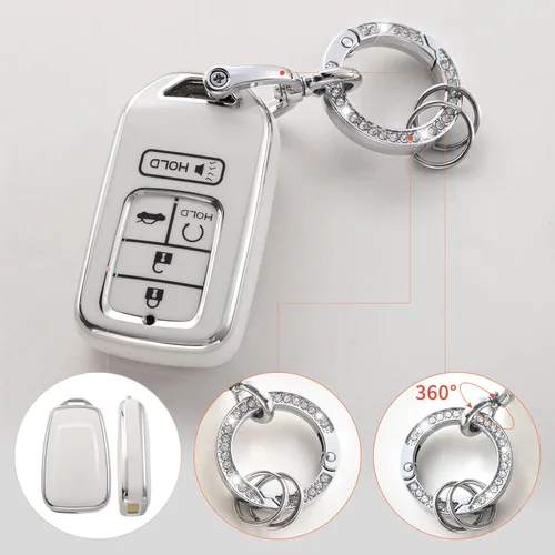 Vista 4 de YO&YOYE Funda para Llavero de TPU con Anillo para Llaves
