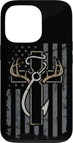 Vista 11 de Faith Hunting Fishing - Christian Cross USA Hunter Fisherman Case for iPhone 17