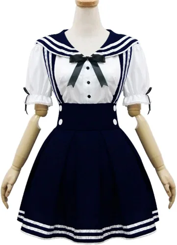 Vista 2 de Cos Store Vestido de uniforme de marinero para mujer disfraz de anime japonés