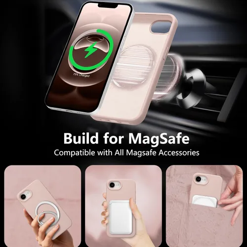 Vista 87 de Funda magnética de silicona para iPhone 13 Pro, color blanco antiguo [Compatible con Magsafe] [Forro de microfibra suave antiarañazos], funda