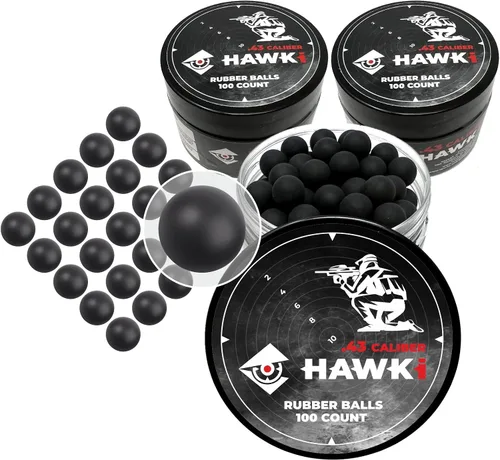 Vista 20 de Hawki - Pelotas de goma reutilizables de 0.50 o .43 cali, bolas de goma suave, menos letales para pistolas de paintball