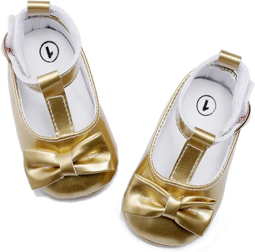 Vista 5 de Zapatos de verano para niños pequeños, zapatos individuales para niñas pequeñas, zapatos individuales con lazo para primeros caminos, sandalias