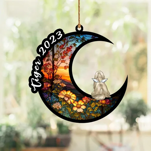 Vista 90 de Nazenti Atrapasoles conmemorativo para perros, adornos de Navidad personalizados para perros, adorno de Navidad, regalos conmemorativos para perros