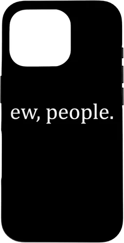 Vista 20 de Ew People - Funda de regalo para iPhone 17 con frases introvertidas y frases de memes