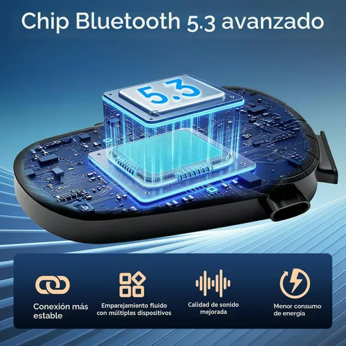 Vista 6 de Auriculares de Casco de Motocicleta Bluetooth con Cancelación de Ruido, Altavoces Inalámbricos para Casco con Luz LED de 4 Colores, Batería