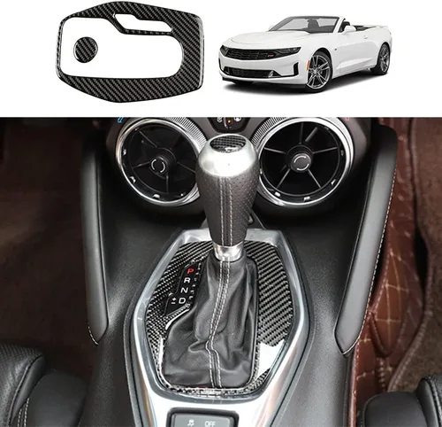 Vista 15 de Calcomanía de fibra de carbono para perilla de ventilación de aire acondicionado, cubierta interior para Chevrolet Camaro 2016 2017 2018 2019 2020